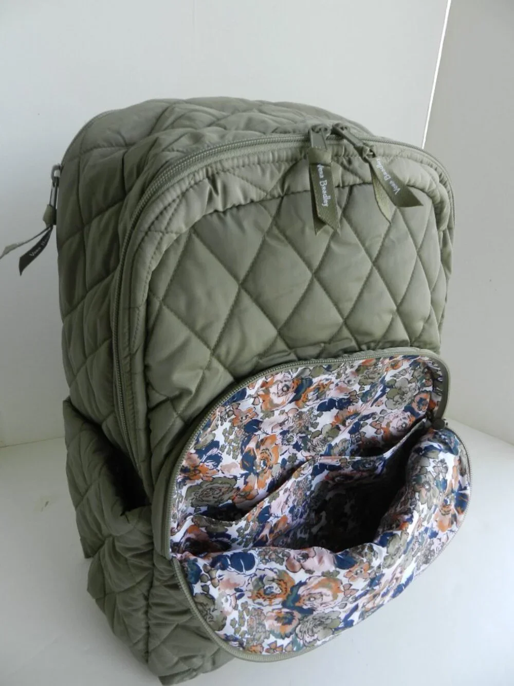 Vera Bradley Ultralight Essential LARGE Backpack Laptop Backpack in Sage